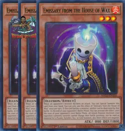 Yugioh! 3x Emissary from the House of Wax MP25-EN160 Ultra Rare 1st Ed NM - Image 1