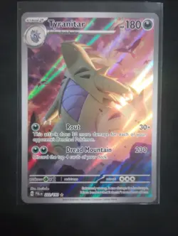 Pokemon TCG Paldea Evolved Tyranitar Card 222/193 Illustration Rare, Full Art - Image 1