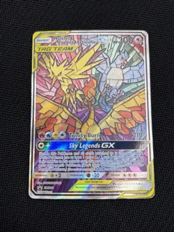 Pokemon Moltres Zapdos Articuno SM210 GX Tag Team Hidden Fates Promo Card - Image 1