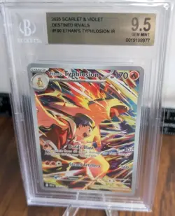 BGS 9.5 Gem Mint Ethan's Typhlosion 190/182 Destined Rivals Holofoil Pokemon TCG - Image 1