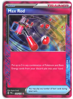 Max Rod 116/131 ACE SPEC Rare Prismatic Evolutions Pokemon - Image 1
