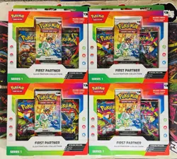 New Sealed TCG Pokemon First Partner Illustration Collection Box Clean Lot X4 - Image 1