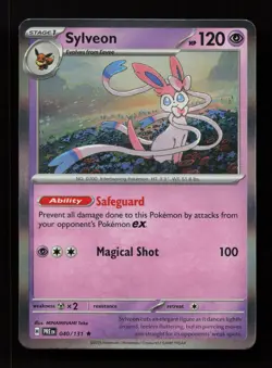 Sylveon 040/131 Rare Prismatic Evolutions Pokemon Holo Near Mint - Image 1
