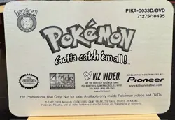 Pokemon Lenticular Bulbasaur Card - Viz Video Pioneer PIKA-0033D - 3D Promo - Image 2
