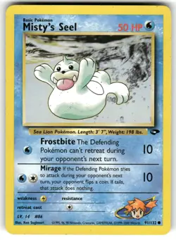 Misty's Seel 91/132 Common Gym Challenge Pokemon Unlimited MP - Image 1