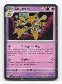Pokemon TCG - Alakazam (Cosmos Holo) 082/167 NM Holo Blister Exclusives Holo - Image 1