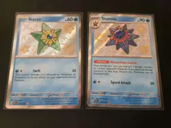 Staryu & Starmie 118/091 119/091 S&V: Paldean Fates Shiny Rare Holo Pokemon NM - Image 1