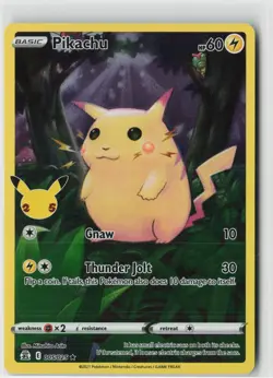 PIKACHU 005/025 HOLO RARE CELEBRATIONS POKEMON NM - Image 1