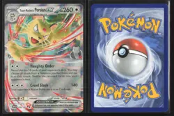 Team Rocket's Persian ex 150/182 Double Rare Destined Rivals Pokemon Near Mint - Image 3