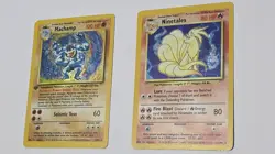 Vintage Pokemon Machamp 8/102 & Ninetales 12/102 Holo Base Set WOTC - Image 1