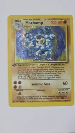 Vintage Pokemon Machamp 8/102 & Ninetales 12/102 Holo Base Set WOTC - Image 4