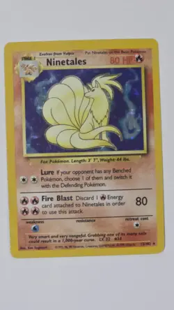 Vintage Pokemon Machamp 8/102 & Ninetales 12/102 Holo Base Set WOTC - Image 5