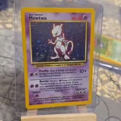 Pokemon TCG Mewtwo Base Set Holo Rare 10/102 60 HP Basic English 1999 - Image 1