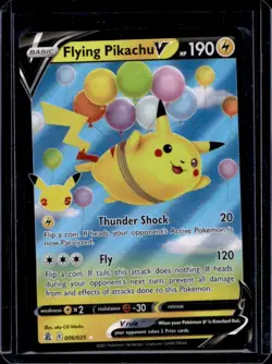 2021 Pokemon SWSH Celebrations Flying Pikachu V #006/025 - Image 1