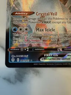 Pokemon TCG Glaceon VMAX Evolving Skies 041/203 Holo Ultra Rare - Image 2