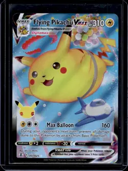 2021 Pokemon SWSH Celebrations Flying Pikachu VM #007/025 - Image 1