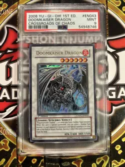 YuGiOh DOOMKAISER DRAGON #CSOC-EN043🔥PSA 9 MINT🔥1st EDITION-2008 ULTRA RARE - Image 3