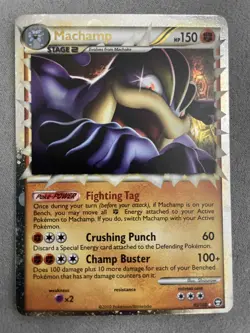 Machamp (Prime) 85/102 HS Triumphant Holo - Pokemon Trading Card 2010 NM/Mint - Image 1
