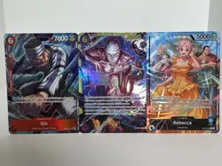 Bandai One Piece Card Game OP15 Gin Rebecca Enel 3 Card Lot - Image 1
