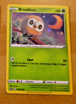 POKEMON FRANCAISE CARD HOLO CARTE BRINDIBOU SWSH220 PROMO FR MINT - Image 1