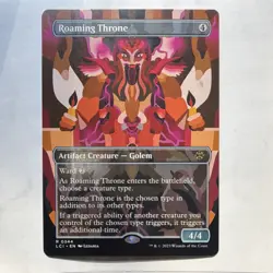 Magic: The Gathering Roaming Throne Borderless Rare Artifact Golem 344 LCI EN - Image 1