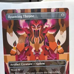 Magic: The Gathering Roaming Throne Borderless Rare Artifact Golem 344 LCI EN - Image 3