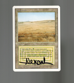Savannah Dual Land Revised SIGNED MTG Magic The Gathering - Image 2