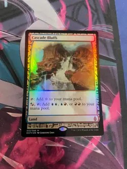 MTG - CASCADE BLUFFS - ZENDIKAR EXPEDITIONS - FOIL - MYTHIC - LP - Image 1