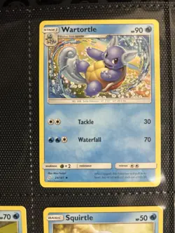 Squirtle 23/181 &22/181 & Wartortle 24/181 Team Up Pokemon Card Sun & Moon NM/LP - Image 4
