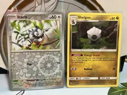 8 Pokemon Yuka Morii Card Lot (No Duplicates, 1 Reverse Holo Starly) - Image 2