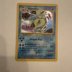Pokemon Gyarados TCG Holographic Card Base Set 6/102 Unlimited Holo Rare - Image 1