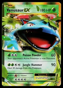 Pokemon Card - Venusaur EX Evolutions 1/108 Holo Rare EX 2016 - Image 1