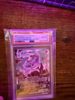 Espeon Vmax PSA 10 Fusion Strike Alt Art Pokemon Card 270/264 Full Art 2021 FA - Image 1