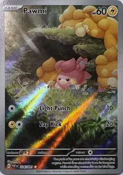 Pawmi 226/091 Illustration Rare Paldean Fates Pokemon NM - Image 1