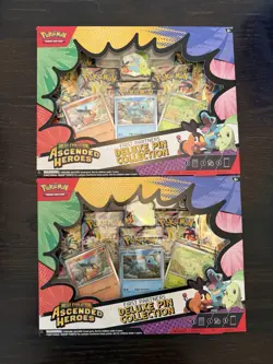 Pokemon Ascended Heroes First Partner DELUXE PIN COLLECTION CASE Sealed 2 ct. - Image 1