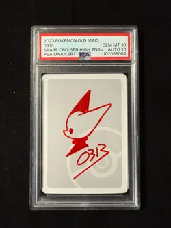 0313 Signed Pokemon 2019 Old Maid Spare Card Pikachu PSA/DNA 10 Auto 10 Sketch - Image 4