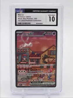 MEW EX 2023 POKEMON S&V 151 ULTRA PREMIUM BS PROMO #053 CGC 10 Q7119 - Image 1