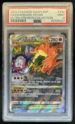 2019-2023 Pokemon Black Star Promos Charizard VST Ultra Premium #SWSH262 PSA 9 - Image 1