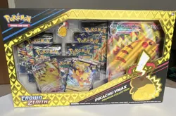 Pokemon TCG Crown Zenith Pikachu & Morpeko V/VMAX Kit w/ Jumbo Card - Image 1