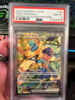 Pokemon TCG Hop's Zacian Ex 186/159 SIR Journey Together Holo PSA 8 - Image 3