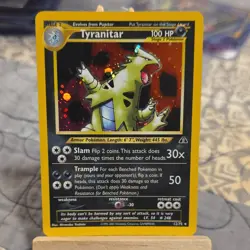Pokemon TCG Tyranitar Neo Discovery Holo Rare 12/75 Stage 2 100 HP - Image 1