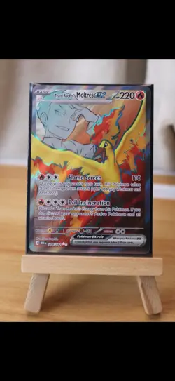 The Pokemon Company Team Rocket's Moltres EX Ultra Rare Holo 220 HP Sv10 208/182 - Image 1