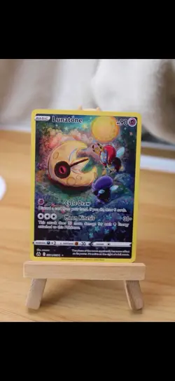 The Pokemon Company Lunatone Full Art Art Rare Holo 90 HP GG17/GG70 Crown Zenith - Image 1