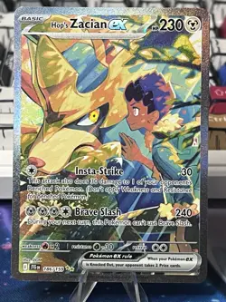 Pokemon TCG Hop’s Zacian ex 186/159 SIR Journey Together Full Art NM - Image 1