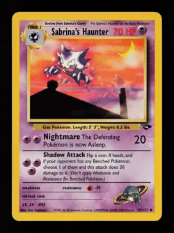 Sabrina's Haunter 55/132 Non Holo Uncommon Gym Challenge Pokemon Card - Image 1