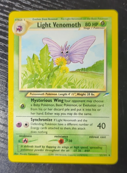 Pokemon Neo Destiny Light Venomoth Uncommon 53/105 Near Mint Unlimited Ed - Image 1