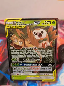 Rowlet & Alolan Exeggutor GX 1/236 Holo GX Rare Unified Minds Pokemon - Image 5