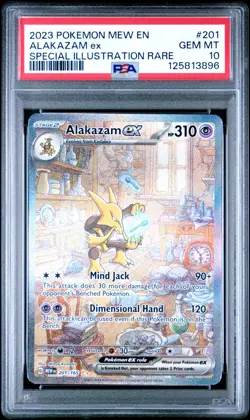 Pokemon Alakazam ex 201/165 - PSA 10 GEM MINT - SV 151 Scarlet & Violet 151 Holo - Image 1
