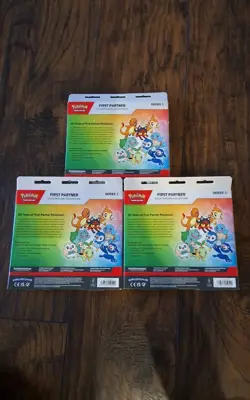 Pokemon TCG First Partner Illustration Collection Series 1 Box Lot x3 Sealed - Image 2