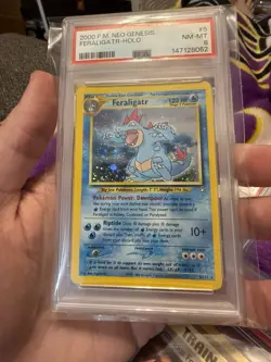 FERALIGATR NEO GENESIS Pokemon 5/111 HOLO PSA 8 - Image 1